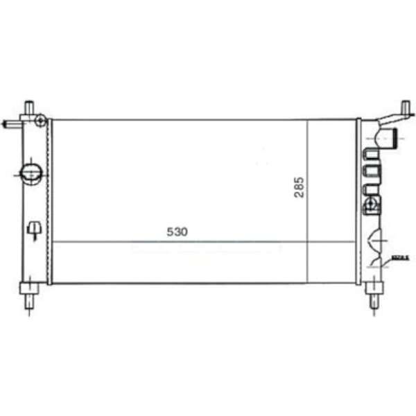 Opel Corsa B Mekanik Su Radyatörü 12 14 NAC 530X285X23 MGA MGA-80165 OEM 803048 1300149