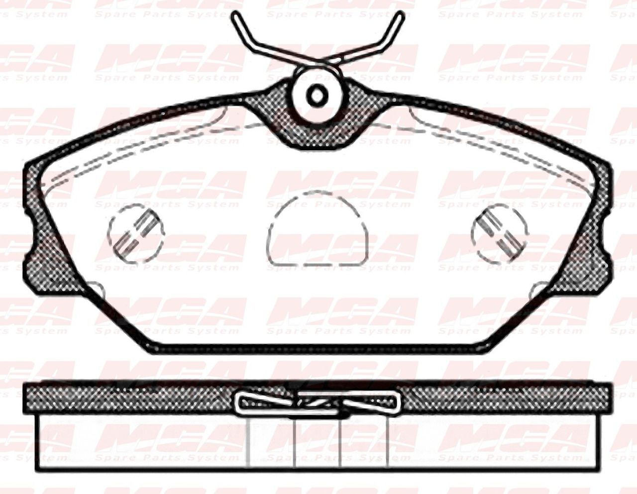 Renault Laguna Fişsiz Ön Fren Balatası WVA 23172 MGA MGA-55142 OEM B700130 410607125R