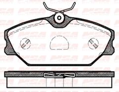Renault Laguna Fişsiz Ön Fren Balatası WVA 23172 MGA MGA-55142 OEM B700130 410607125R