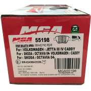 Volkswagen Golf 6 Arka Fren Balatası 2009-2013 MGA MGA-55198 OEM 15-03100102 5K0698451C