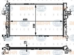 Opel Corsa C Radyatör Su Behr 8MK376715-324 OEM 1300259
