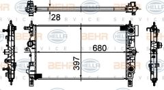 Opel Astra J Radyatör Su At Behr 8MK376749-861 OEM 1300306