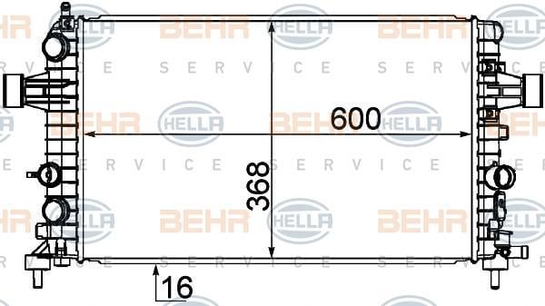 Opel Corsa Radyatör Su At Brz Behr 8MK376754-081 OEM 1300266