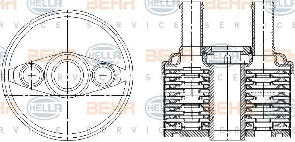 Volkswagen Golf 7 Radyatör Yağ Soğutucu Soğutma At Behr 8MO376787-691 OEM 09G409061