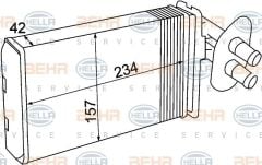Volkswagen Transporter T4 Radyatör Kalorifer Klimalı Behr 8FH351308-741 OEM 701820031