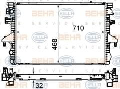Volkswagen Transporter T5 Radyatör Su Brz Behr 8MK376719-184 OEM 7H0121253F