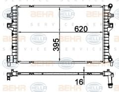 Volkswagen Golf 7 Radyatör Su Behr 8MK376912-234 OEM 5Q0121251GF