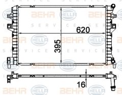 Audi A3 Radyatör Su Behr 8MK376912-234 OEM 5Q0121251GF