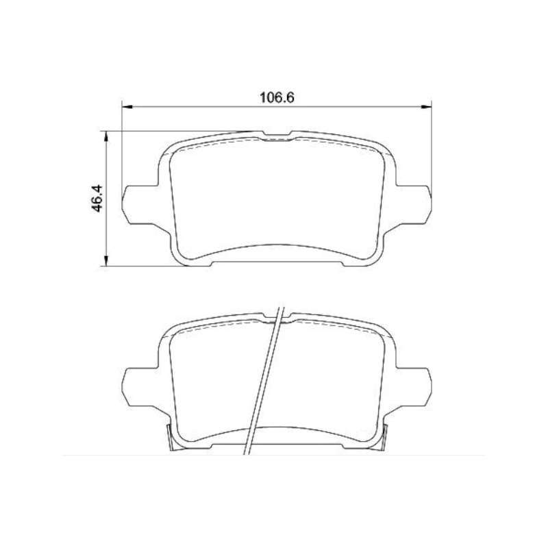 55678 MGA Arka Fren Balatası Opel Astra K, Insignia B 2016- OEM-39037199