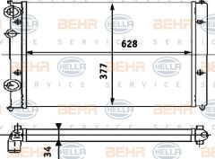 Seat Cordoba Radyatör Su Behr 8MK376714-444 OEM 6K0121253L