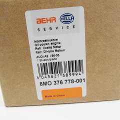 Audi A3 Radyatör Yağ Soğutucu Soğutma Behr 8MO376778-001 OEM 078117021A