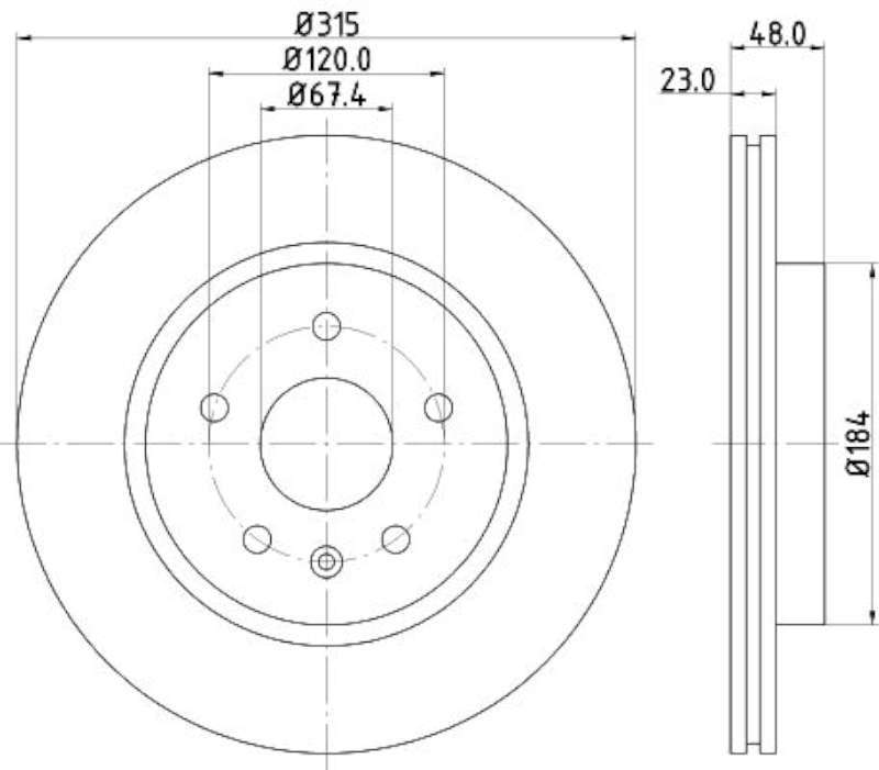 50465 MGA Hava Kanallı Arka Fren Diski (315-5) Opel Insignia A 2008- OEM-569128
