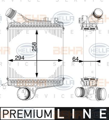 Audi Q7 Radyatör Intercool Behr 8ML376747-521 OEM 4M0145804AQ