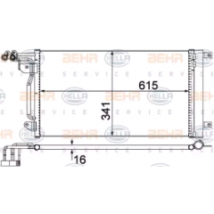 Volkswagen Polo 7 Radyatör Klima Behr 8FC351309-134 OEM 6R0820411T