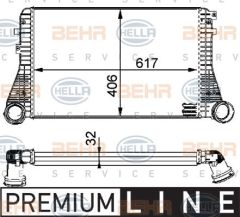 Volkswagen Jetta 3 Radyatör Intercool Brz Behr 8ML376723-541 OEM 3C0145805P