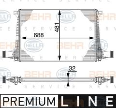 Audi Q7 Radyatör Intercool Behr 8ML376747-511 OEM 4M0145805C