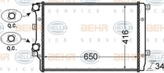 Volkswagen Caddy 3 Radyatör Su Mec Behr 8MK376726-704 OEM 5K0121253D
