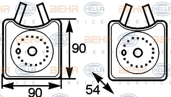 Volkswagen Caddy Radyatör Yağ Soğutucu Soğutucu Behr 8MO376778-031 OEM 028117021B