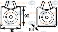 Volkswagen Caddy Radyatör Yağ Soğutucu Soğutucu Behr 8MO376778-031 OEM 028117021B