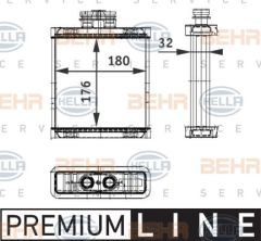 Volkswagen Polo V Radyatör Kalorifer Behr 8FH351311-111 OEM 6Q0819031