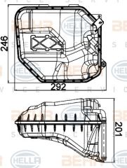 Volkswagen Touareg Yedek Su Deposu Behr 8MA376702-314 OEM 7L0121407C
