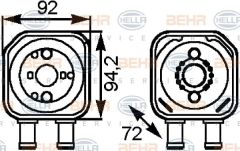 Volkswagen Passat Radyatör Yağ Soğutucu Soğutucu Behr 8MO376778-041 OEM 028117021E