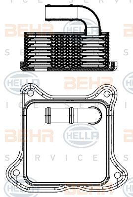 Volkswagen Polo Radyatör Yağ Soğutucu Soğutucu Behr 8MO376701-454 OEM 03F117021A