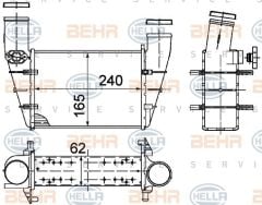 Audi A4 Radyatör Intercool Brz Behr 8ML376727-581 OEM 058145805G
