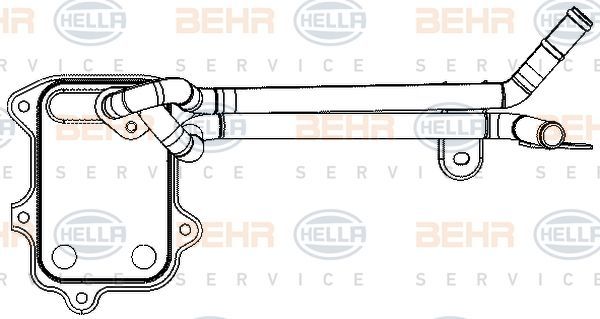 Volkswagen Jetta 1k2 Radyatör Yağ Soğutucu Soğutucu Behr 8MO376797-041 OEM 03C117021J
