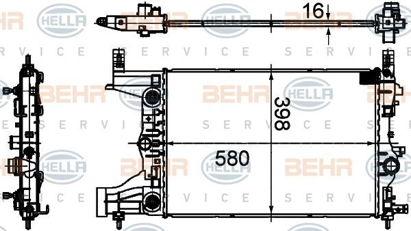 Volkswagen Tiguan Radyatör Intercool Behr 8MK376749-154 OEM 5Q0121251HQ