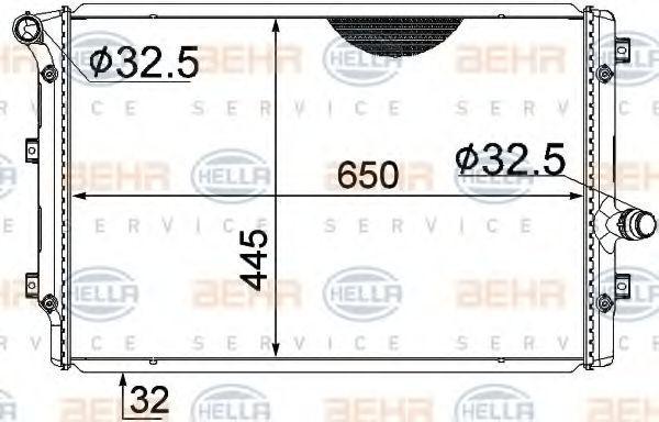 Volkswagen Golf 6 Radyatör Su Behr 8MK376774-044 OEM 3C0121253Q