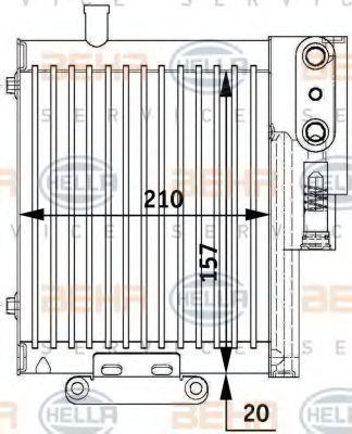 Audi A4 Radyatör Yağ Soğutucu Soğutucu Behr 8MO376729-591 OEM 8E0317021A