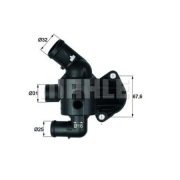 Volkswagen Golf 6 Termostat 92c Behr TT TI1592 OEM 03L121111R